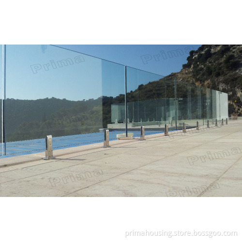 Modern Frameless Tempered Glass Railing for Swimming Pool